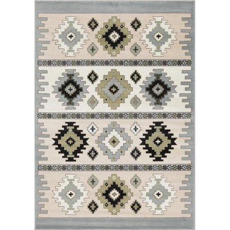 LBAIET Lbaiet RS510G57 5 x 7 ft. Roswell Willow SouthWestern Rug; Grey RS510G57